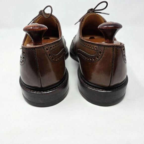 POLO RALPH LAUREN X CROCKETT & JONES MARLOW CIGAR SHELL CORDOVAN WINGTIPS 8.5 D - Picture 3 of 11